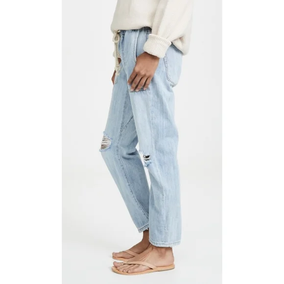 One Teaspoon | Shabbies Drawstring Distressed Relaxed Boyfriend Jeans Hustler - Picture 3 of 11